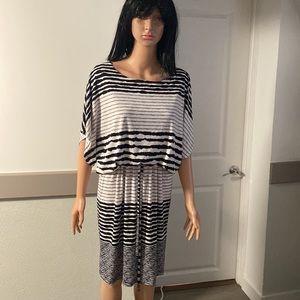 Dress size M-L Black and white stripes